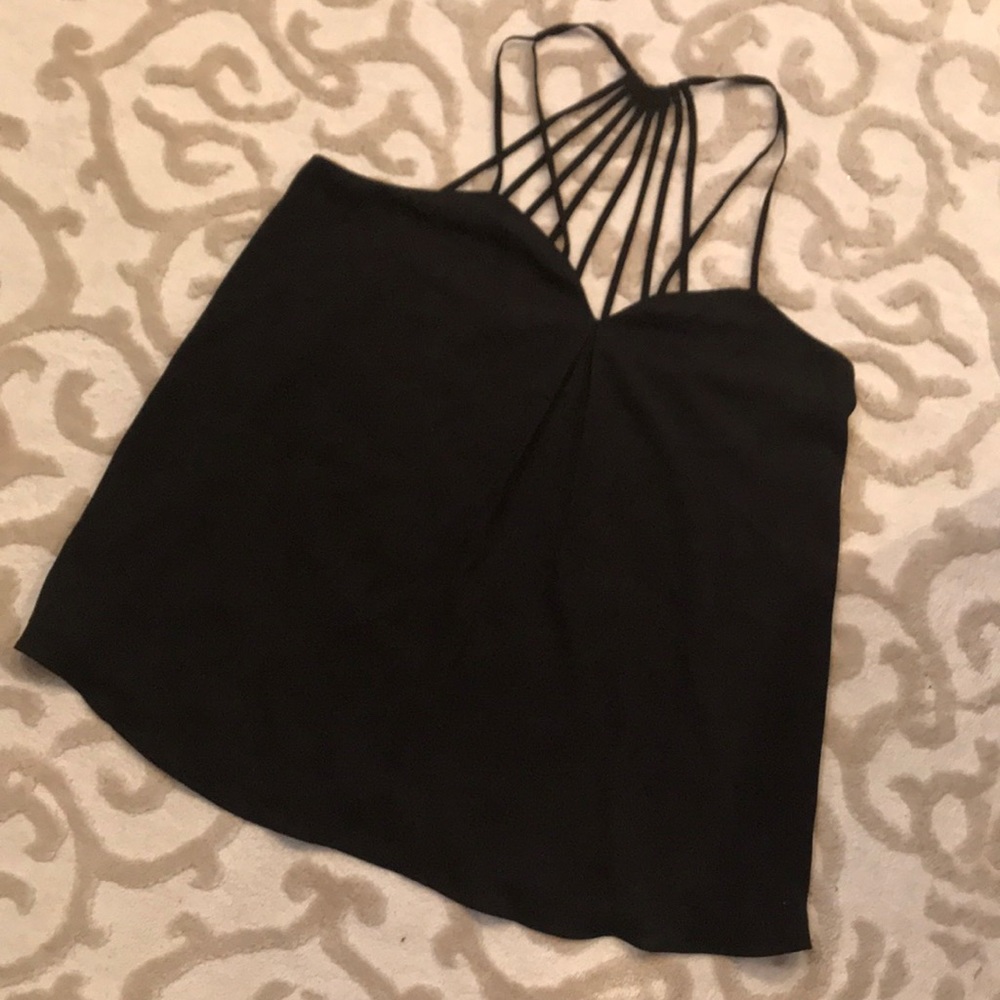 Black strappy cami